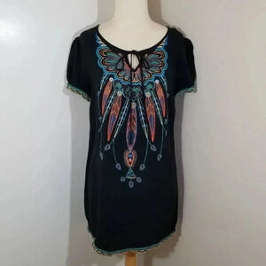{Forever 21} Embroidered Tunic Blouse